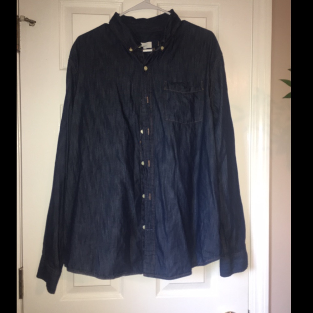 Dark Denim Chambray Button-Down